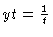 $\Pd{y}{t} = \frac{1}{t}$