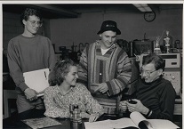 Bob Smith with students
                                          in 1993