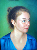 young
                        woman portrait, step 6