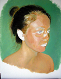 young woman
                        portrait, step 2