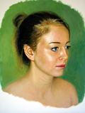 young woman
                        portrait, step 4