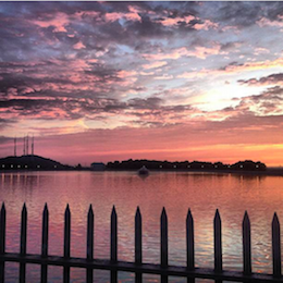 Sunset at Cobbs hill Park in Rochester