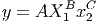 y = AXB1  xC2
      